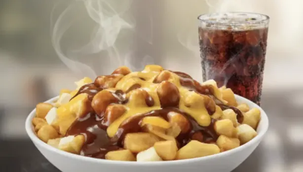 Large Poutine and Pop at OC WINGS Spruce Grove, AB